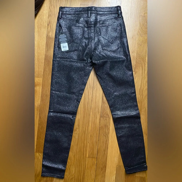 NWT Hudson Barbara High Waist Supreme Skinny Ankle Jeans Sparkle Apollo Size 27 - Picture 3 of 12